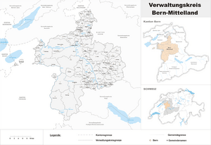 Karte Verwaltungskreis Bern-Mittelland 2010
