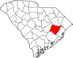 Map of South Carolina highlighting Williamsburg County