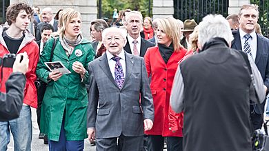 Michael D Higgins, Ivana Bacik campaigning 2011