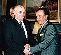 Mikhail Gorbachev with Carlos Menem