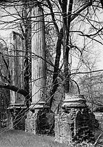Millwood (Ruins), detail, U.S. Route 76 (Garners Ferry Road), Columbia vicinity (Richland County, South Carolina)