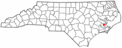 Location of Bayboro, North Carolina