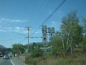 NY 431 southern terminus in Wilmington