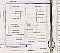 Outline map of Vermont Knolls district of Los Angeles California