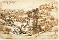 Paisagem do Arno - Leonardo da Vinci