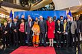 Photo de famille lors de la remise du 25e prix Sakharov à Malala Yousafzai Strasbourg 20 novembre 2013 03