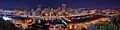 Pittsburgh skyline panorama at night