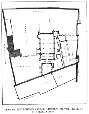 Plan of Bishop's Palace, Lincoln, 1848