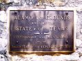 Plaque at the Alamo, San Antonio, Texas, June 4, 2007