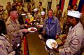 President Bush Thanksgiving Day dinner in Baghdad 2003