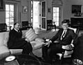 President John F. Kennedy with Member of Parliament of Great Britain, Patrick Gordon Walker