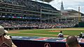 Progressive Field view from above visitor dugout