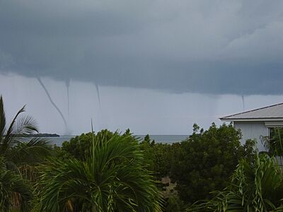 Quadruple Waterspout Summerland Key June 5, 2009