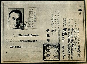 Richard Sorge press pass