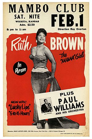 Ruth Brown performs at Mambo Club, Wichita, Kansas, 1957