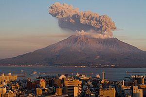 Sakurajima at Sunset