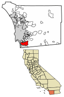 Location of Chula Vista, California