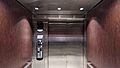 Schindler 330A hydraulic elevator interior with cascading doors