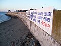 Seawall on Goat Island in Newport Rhode Island