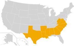 Location of teams in