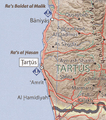 Tartus governorate - physical map