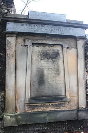 The grave of Sir Thomas Hope, Greyfriars Kirkyard