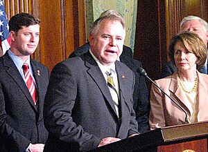 Tim Walz speaking on spending-bill