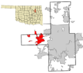 Tulsa County Oklahoma incorporated and unincorporated areas Sand Springs highlighted