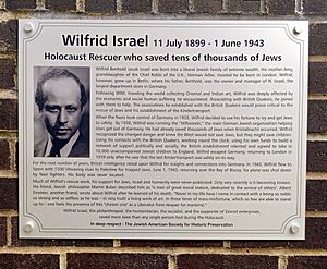 Wilfrid Israel marker Hoop Lane, Golders Green
