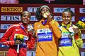 Women's 1500m podium at 2019 World Athletics Championships