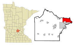 Location of the city of Otsegowithin Wright County, Minnesota