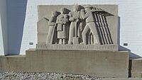 2 -Greenbelt Community Center Preamble to the Constitution of the US by WPA Sculptress Leonore Thomas Strauss