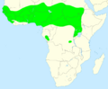 African grey woodpecker distribution map