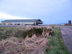 Aircraft hangar at Machrihanish Airfield, Kintyre - geograph.org.uk - 117302