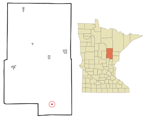Location of the city of McGrathwithin Aitkin County, Minnesota
