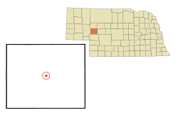 Location of Arthur, Nebraska