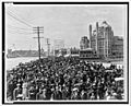 Atlantic City Boardwalk crowd in front of Blenheim hotel 1911 re-retouched