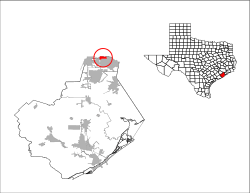Location of Brookside Village, Texas