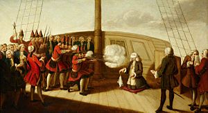 British School - The Execution of Admiral Byng, 14 March 1757 - BHC0380 - Royal Museums Greenwich