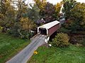 Bucher's Mill Covered Bridge from the air