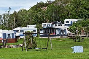 Caravans in Govik Camping