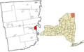 Clinton County New York incorporated and unincorporated areas Plattsburgh highlighted