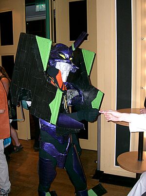 Cosplayer of EVA Unit 01 at Connichi 20040911
