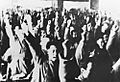 Delegates of Inner Mongolia People's Congress shouting slogans