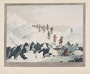 Descent from Mont-Blanc in 1787