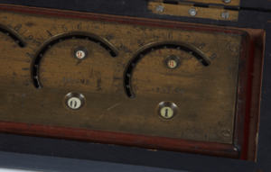 Detail of a Roth Calculating machine