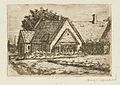 Dora L Wilson - Exterior view of single story house with steep gabled roof