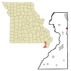 Location of Clarkton, Missouri