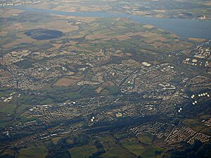 Falkirk and Stenhousemuir from the air (geograph 5229656)