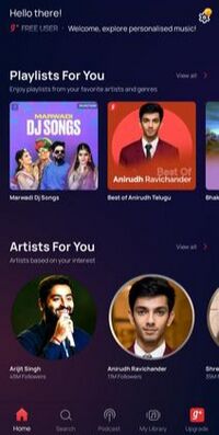 Gaana Homescreen Screenshot.jpeg